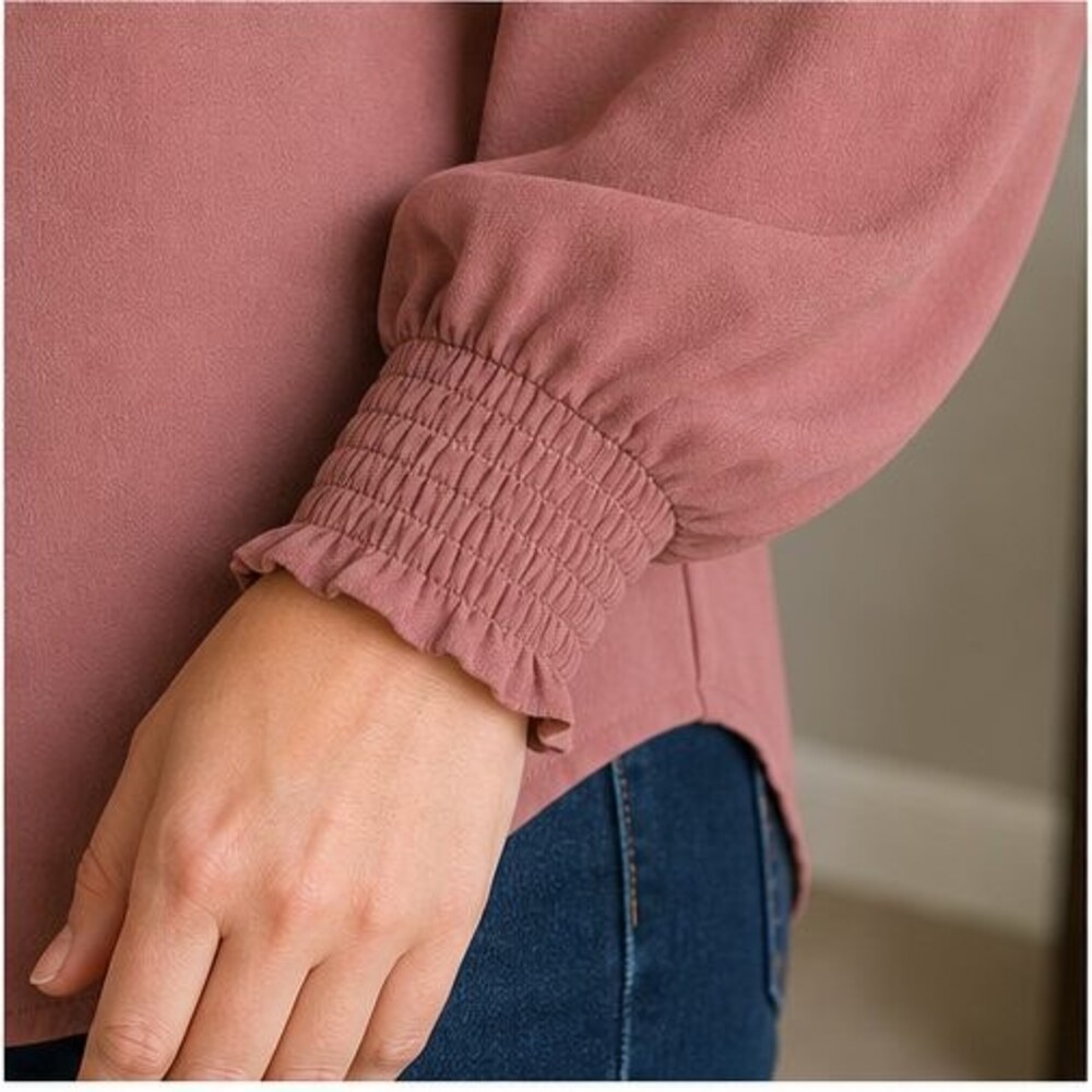 Mauve Ruffle Blouse - Picture 5 of 6